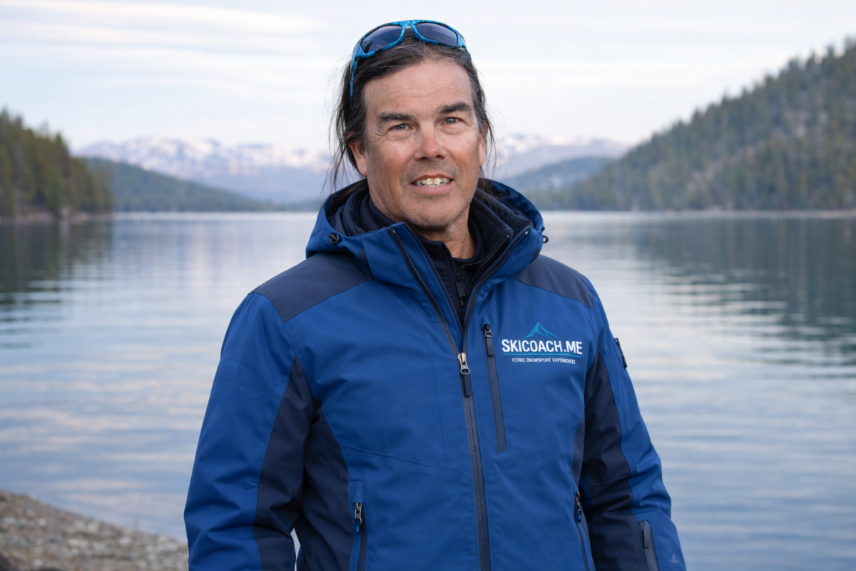 Coach Jason, PSIA-AASI Snowboard Level II, who teaches snowboarding at Sugar Bowl