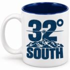 SkiCoach.Me 11oz ceramic mug, 32° South design