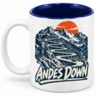SkiCoach.Me 11oz ceramic mug, Andes Down design