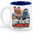 SkiCoach.Me 11oz ceramic mug, Don't Rub Me the Wrong Way design