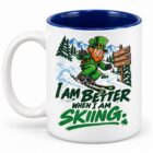 SkiCoach.Me 11oz ceramic mug, I Am Better When I Am Skiing design