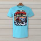 SkiCoach.Me All I Want for Christmas Is First Chair t-shirt in Sky