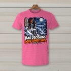 SkiCoach.Me Bad Decisions. Good Conditions. t-shirt in Heather Heliconia