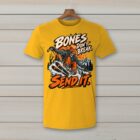 SkiCoach.Me Bones Don't Break. Send It. t-shirt in Gold