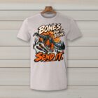 SkiCoach.Me Bones Don't Break. Send It. t-shirt in Ice Gray