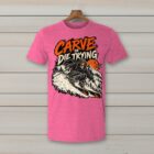 SkiCoach.Me Carve or Die Trying t-shirt in Heather Heliconia