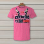SkiCoach.Me Certified to Tell You It's Your Stance t-shirt in Heather Heliconia