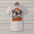 SkiCoach.Me The Mountain Is Crawling with the Undead t-shirt in Ice Gray
