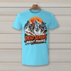 SkiCoach.Me Dead Serious About Powder t-shirt in Sky