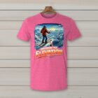 SkiCoach.Me Drawn to Elevation t-shirt in Heather Heliconia