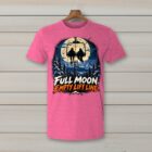 SkiCoach.Me Full Moon. Empty Lift Line. t-shirt in Heather Heliconia