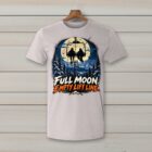 SkiCoach.Me Full Moon. Empty Lift Line. t-shirt in Ice Gray