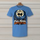SkiCoach.Me Full Moon. Empty Lift Line. t-shirt in Iris