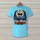 SkiCoach.Me Full Moon. Empty Lift Line. t-shirt in Sky