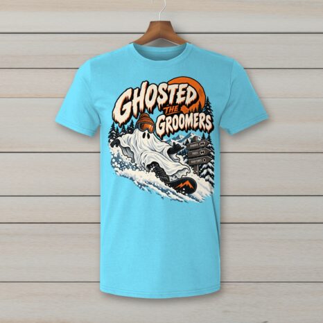 SkiCoach.Me Ghosted the Groomers t-shirt in Sky