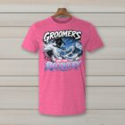 SkiCoach.Me Groomers Are for Recovery t-shirt in Heather Heliconia
