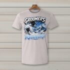 SkiCoach.Me Groomers Are for Recovery t-shirt in Ice Gray