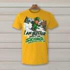 SkiCoach.Me I Am Better When I Am Skiing t-shirt in Gold