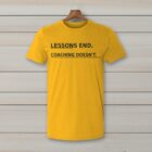 SkiCoach.Me Lessons End. Coaching Doesn't. t-shirt in Gold