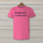 SkiCoach.Me Lessons End. Coaching Doesn't. t-shirt in Heather Heliconia