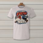 SkiCoach.Me Let's Make Fresh Tracks t-shirt in Ice Gray