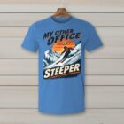 SkiCoach.Me My Other Office Is Steeper t-shirt in Iris