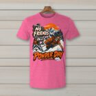 SkiCoach.Me No Friends on a Powder Day t-shirt in Heather Heliconia