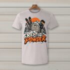 SkiCoach.Me Rest in Powder t-shirt in Ice Gray