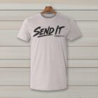 SkiCoach.Me Send It (Correctly) t-shirt in Ice Gray