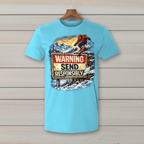 SkiCoach.Me Send Responsibly t-shirt in Sky