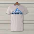 SkiCoach.Me Ski the Quiet Side t-shirt in Ice Gray