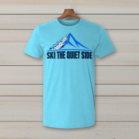 SkiCoach.Me Ski the Quiet Side t-shirt in Sky