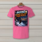 SkiCoach.Me Skiing Scares Me Less Than People t-shirt in Heather Heliconia