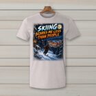 SkiCoach.Me Skiing Scares Me Less Than People t-shirt in Ice Gray