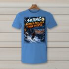 SkiCoach.Me Skiing Scares Me Less Than People t-shirt in Iris