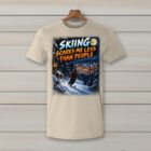 SkiCoach.Me Skiing Scares Me Less Than People t-shirt in Natural
