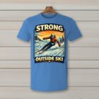 SkiCoach.Me Strong Outside Ski t-shirt in Iris