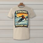 SkiCoach.Me Strong Outside Ski t-shirt in Natural