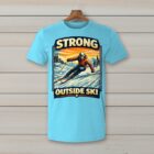 SkiCoach.Me Strong Outside Ski t-shirt in Sky