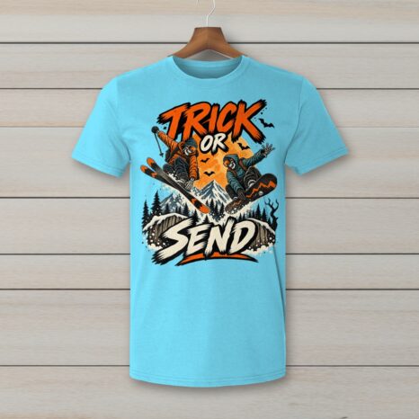 SkiCoach.Me Trick or Send t-shirt in Sky