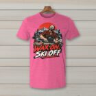 SkiCoach.Me Wax On, Ski Off t-shirt in Heather Heliconia