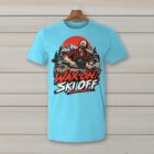 SkiCoach.Me Wax On, Ski Off t-shirt in Sky